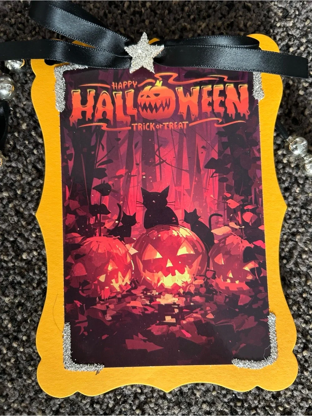 Halloween garland, vintage inspired Holiday postcards